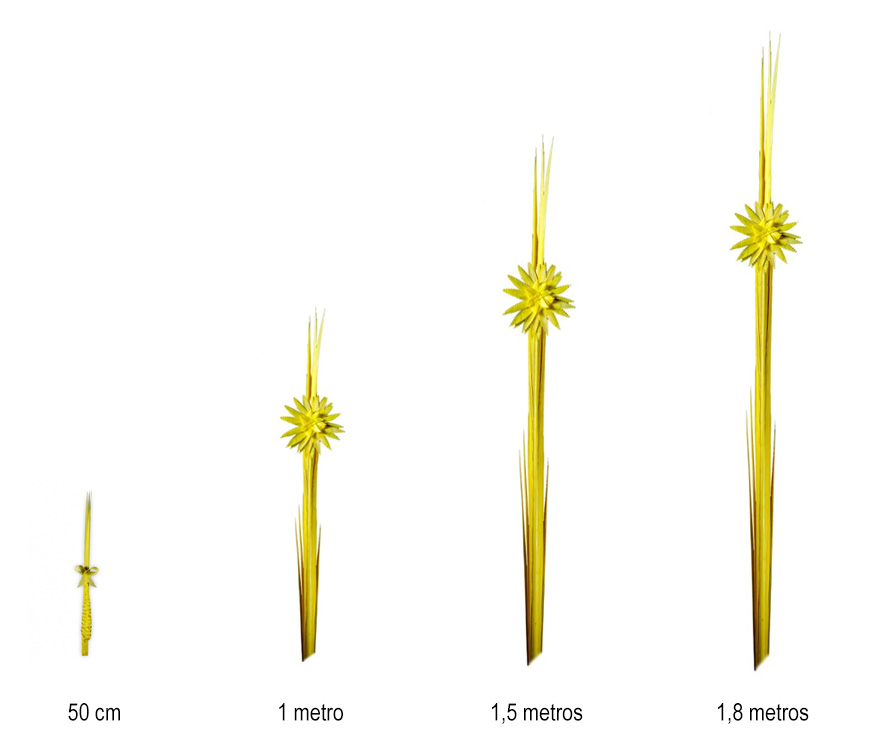 palmas con adornos para domingo de ramos